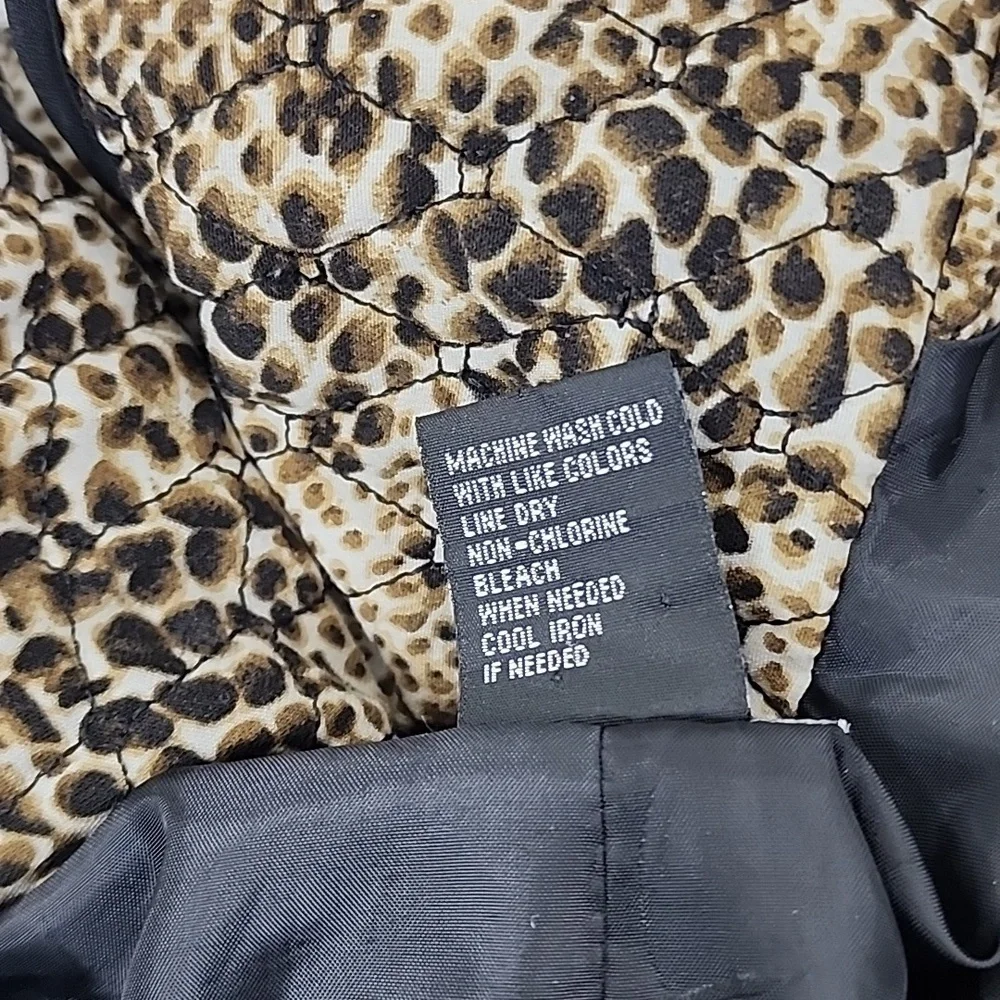 RQT Woman Black Beige Quilted Lightweight Boho Jacket Blazer Size M - Picture 12 of 12